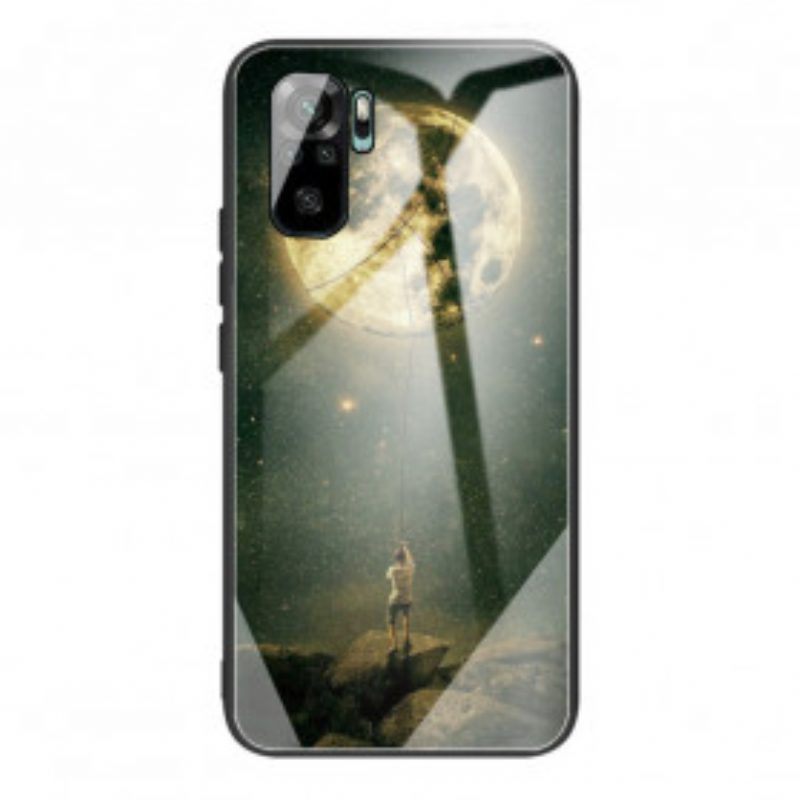 Hoesje voor Poco M5s Moon Man Gehard Glas