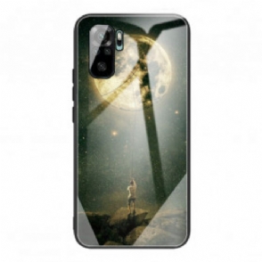 Hoesje voor Poco M5s Moon Man Gehard Glas