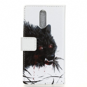 Folio-hoesje voor OnePlus 8 Zwarte Wolf