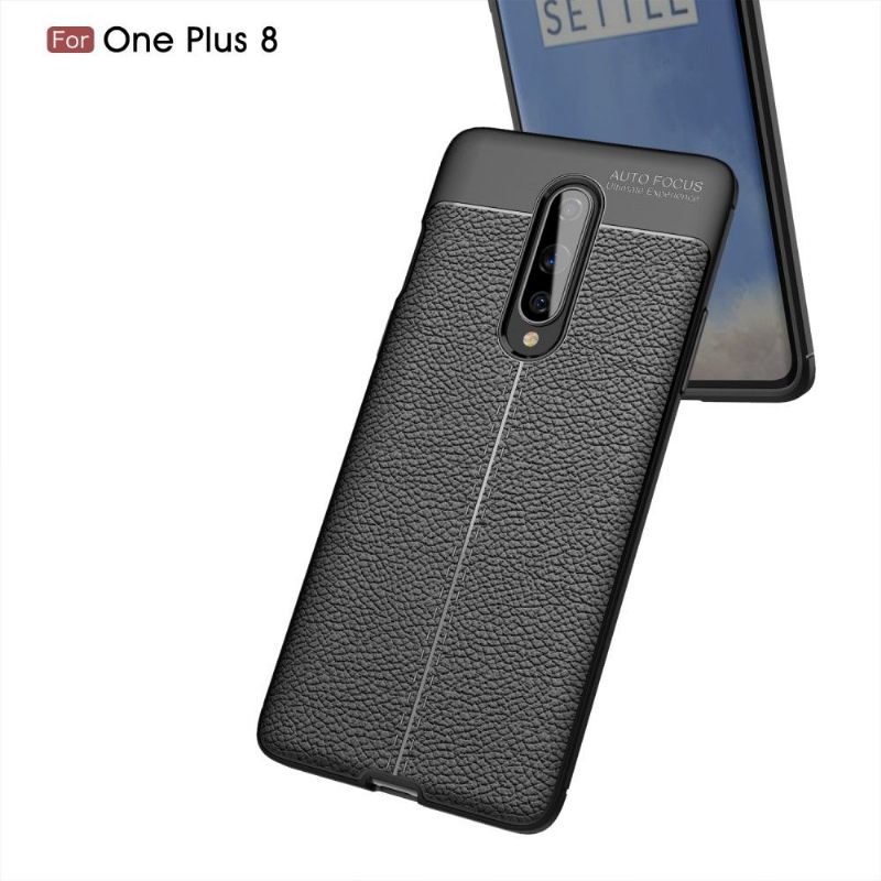 Hoesje voor OnePlus 8 Afwerkingsgel Van Kunstleer