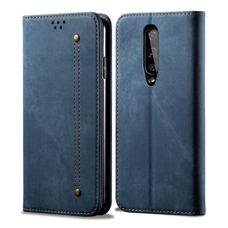 Leren Hoesje voor OnePlus 8 La Giulia Kunstleer Jeansstijl