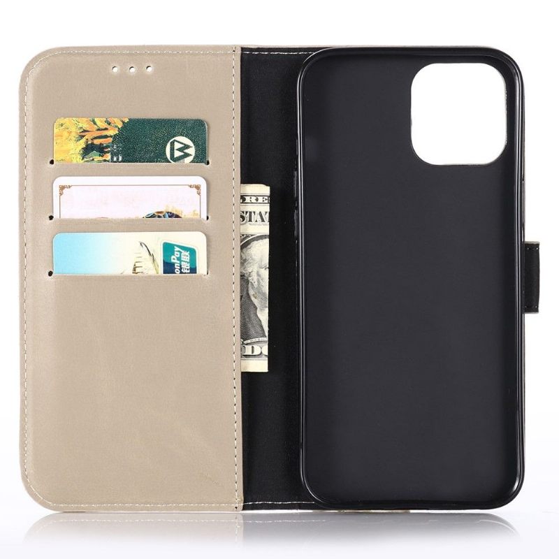 Case voor iPhone 13 Pro Bescherming Folio-hoesje Retro Kunstleer