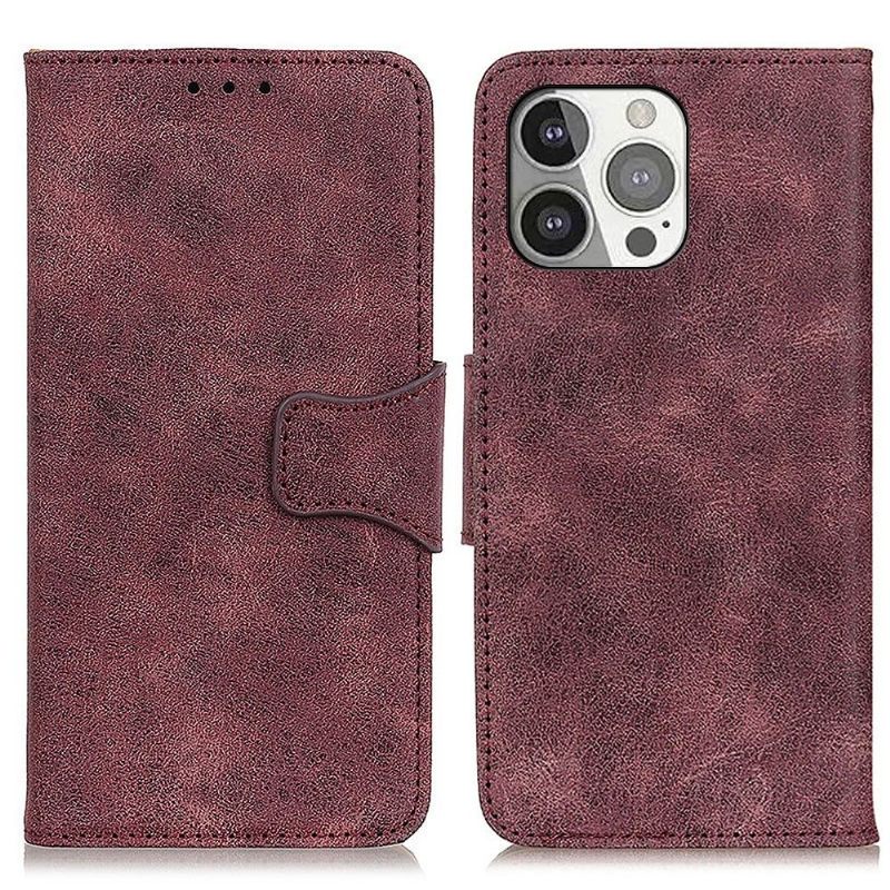 Case voor iPhone 13 Pro Edouard Kunstleer Vintage