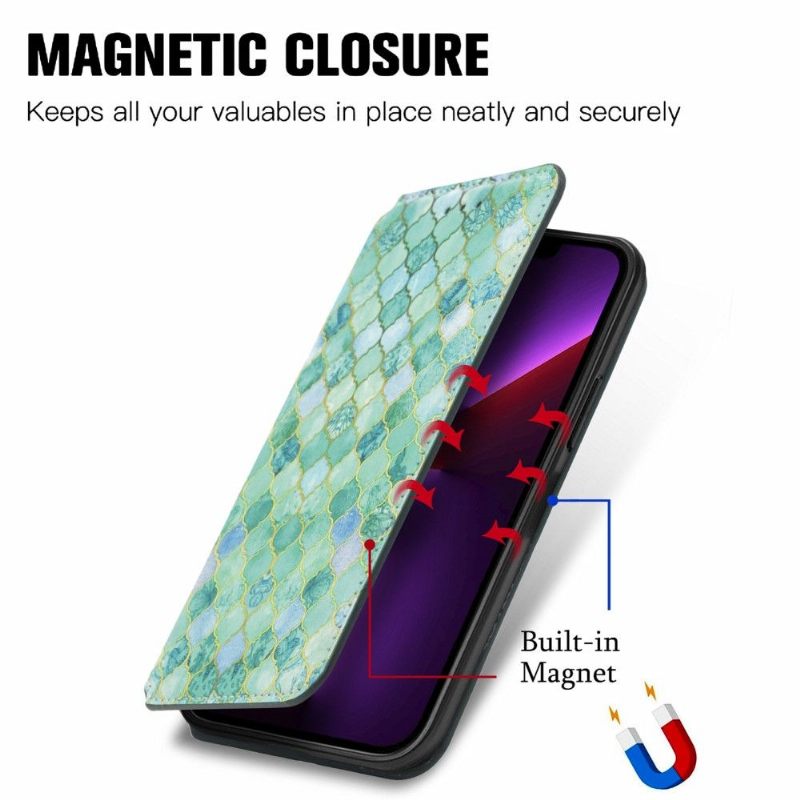 Flip Case voor iPhone 13 Pro Folio-hoesje Arabesk Patroon Flip Flap