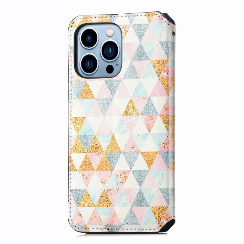 Folio-hoesje voor iPhone 13 Pro Anti-fall Flip Flap In Scandinavische Stijl