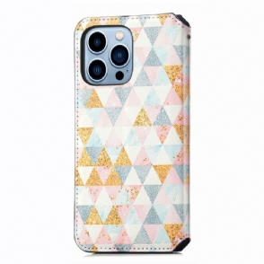 Folio-hoesje voor iPhone 13 Pro Anti-fall Flip Flap In Scandinavische Stijl