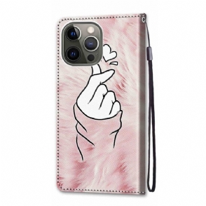 Folio-hoesje voor iPhone 13 Pro Koreaans Hart