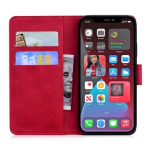 Folio-hoesje voor iPhone 13 Pro Romeins Soft Touch