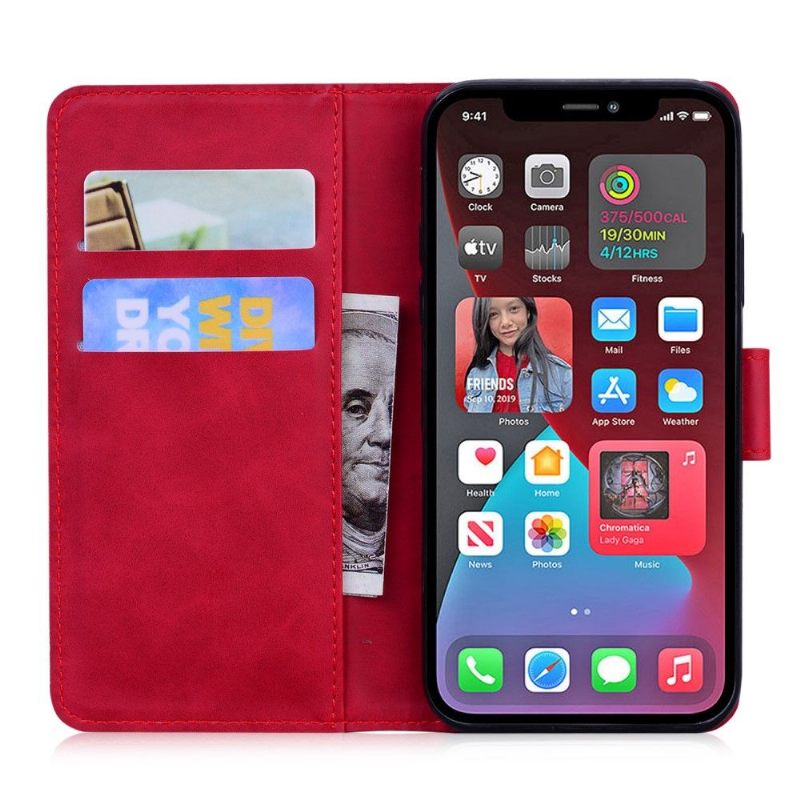 Folio-hoesje voor iPhone 13 Pro Romeins Soft Touch