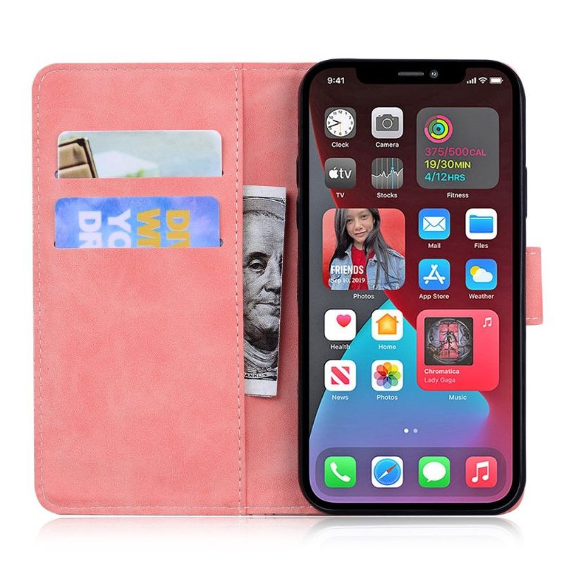 Folio-hoesje voor iPhone 13 Pro Romeins Soft Touch