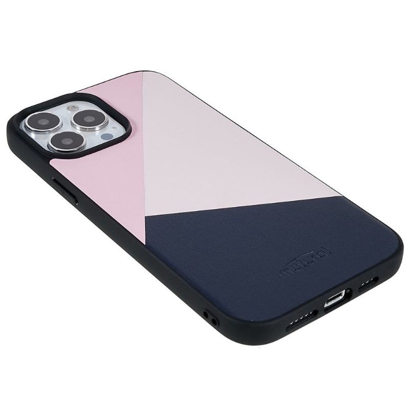 Hoesje voor iPhone 13 Pro Anti-fall Driekleurig Kunstleer