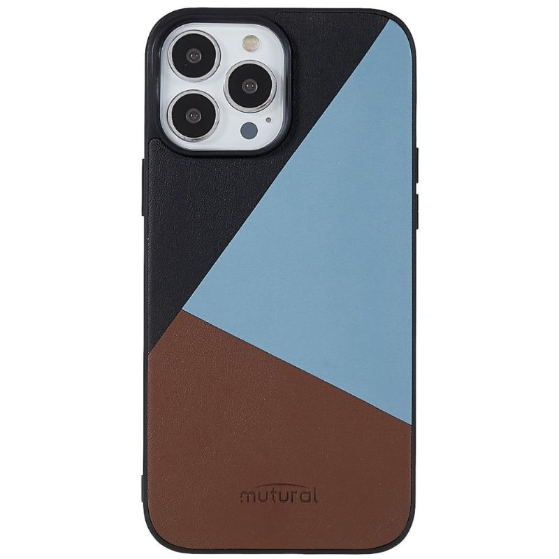 Hoesje voor iPhone 13 Pro Anti-fall Driekleurig Kunstleer