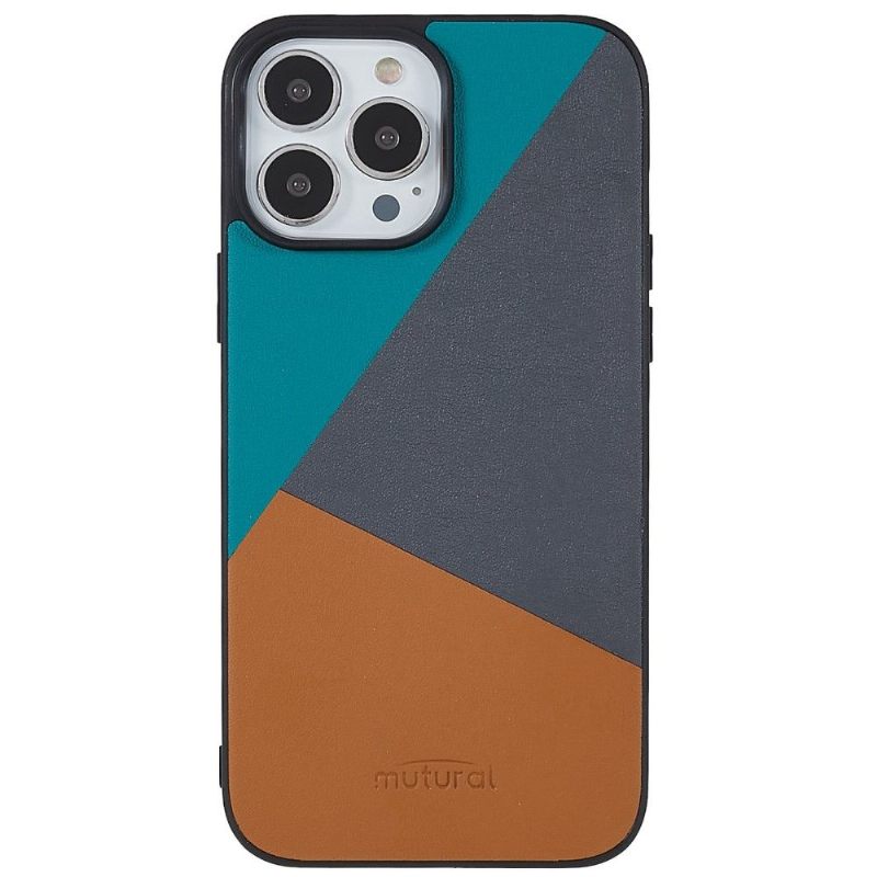 Hoesje voor iPhone 13 Pro Anti-fall Driekleurig Kunstleer