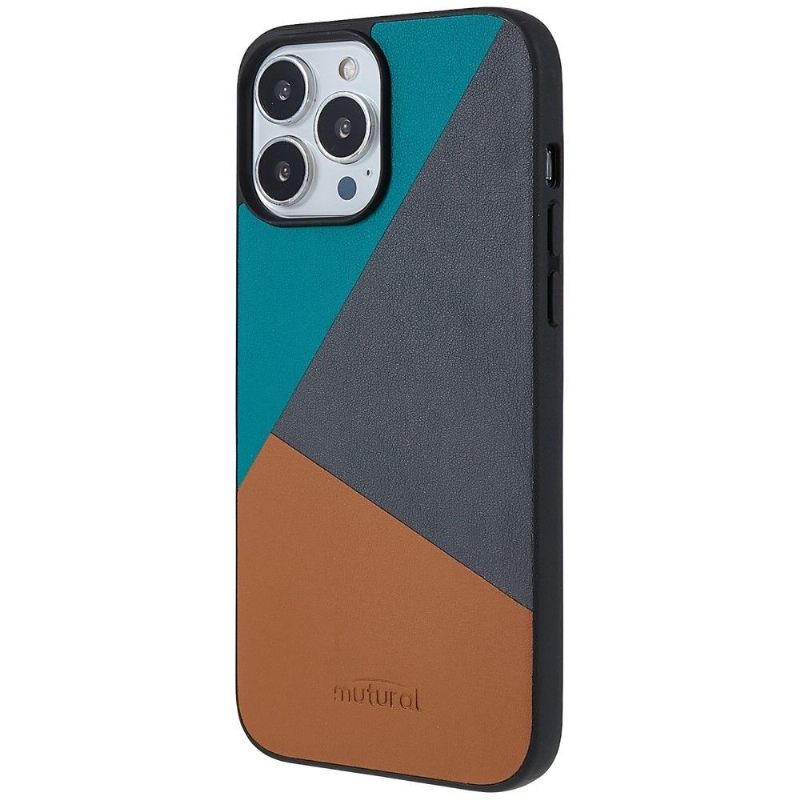 Hoesje voor iPhone 13 Pro Anti-fall Driekleurig Kunstleer