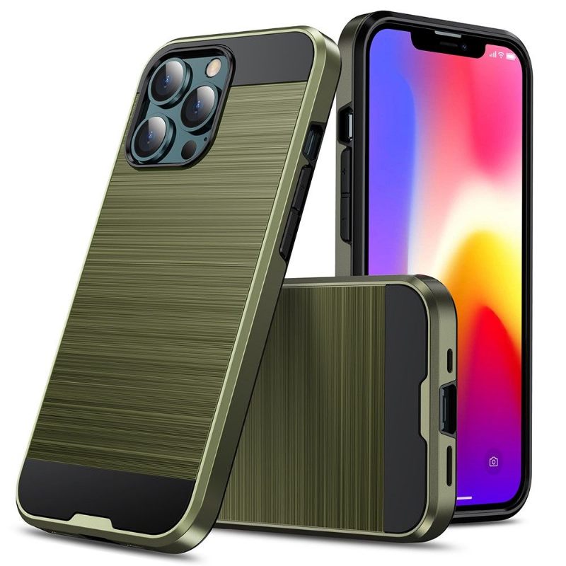 Hoesje voor iPhone 13 Pro Geborsteld Metaaleffect