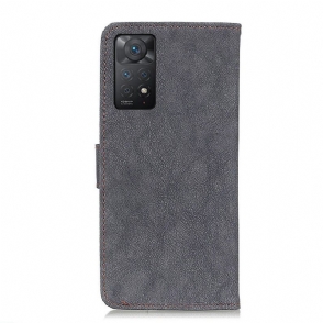 Flip Case voor Xiaomi Redmi Note 11 Pro / 11 Pro 5G Khazneh Retro Leereffect