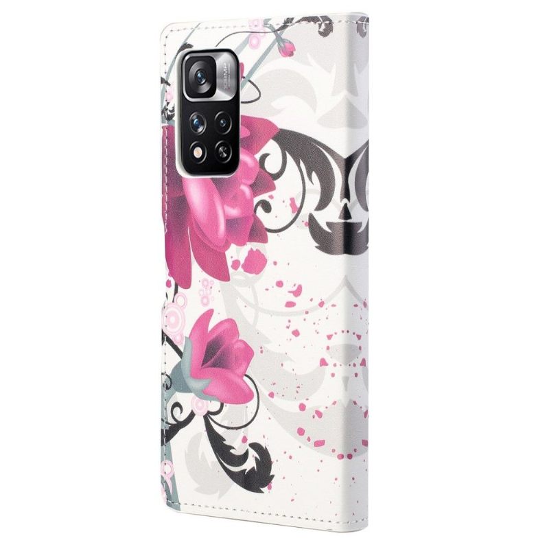 Flip Case voor Xiaomi Redmi Note 11 Pro / 11 Pro 5G Lotusbloemen