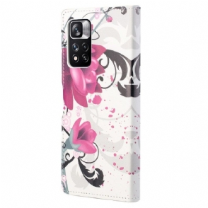 Flip Case voor Xiaomi Redmi Note 11 Pro / 11 Pro 5G Lotusbloemen