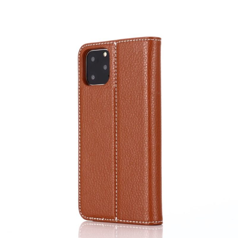 Flip Case voor iPhone 11 Gebei Generfd Leereffect