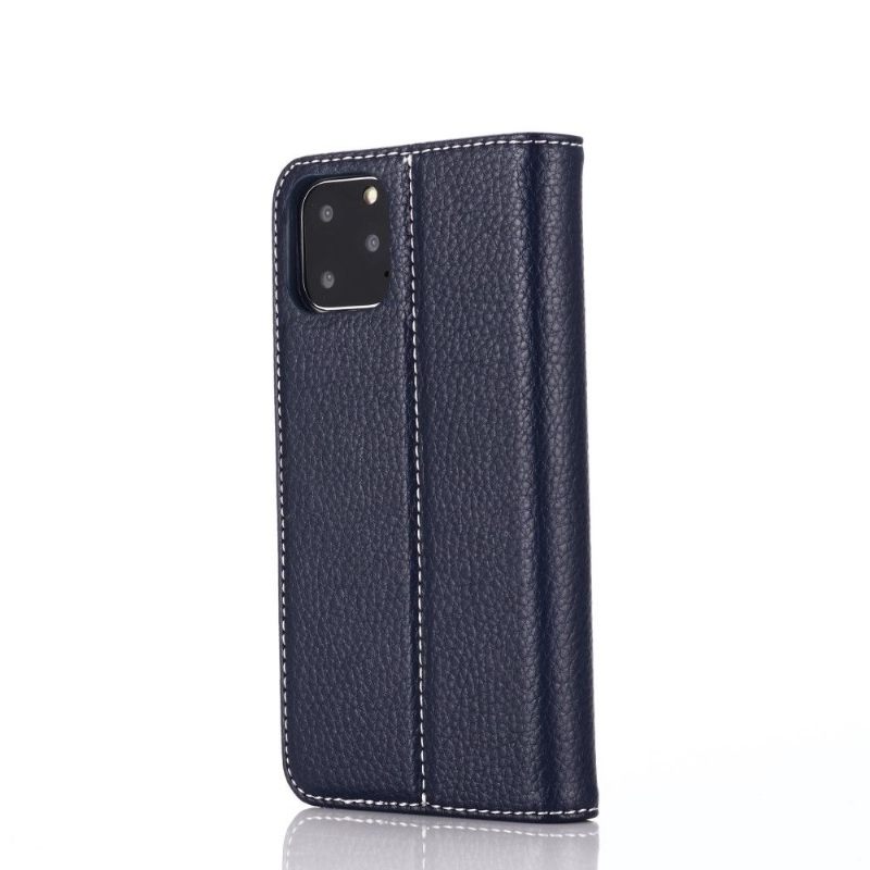 Flip Case voor iPhone 11 Gebei Generfd Leereffect