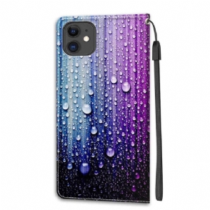 Folio-hoesje voor iPhone 11 Waterdruppels