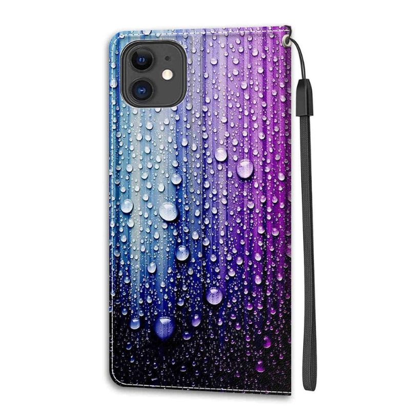 Folio-hoesje voor iPhone 11 Waterdruppels