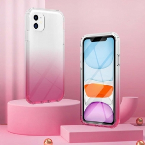 Hoesje voor iPhone 11 Anti-fall Gradiënt Met Gehard Glas