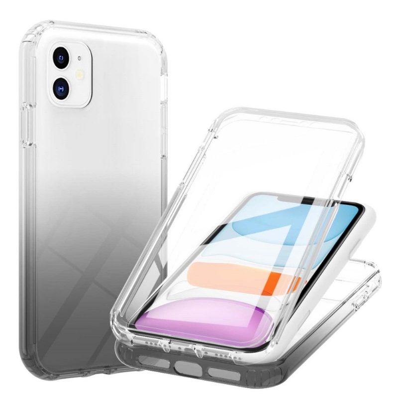 Hoesje voor iPhone 11 Anti-fall Gradiënt Met Gehard Glas