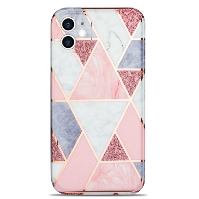 Hoesje voor iPhone 11 Flexibele Roze Geometrie