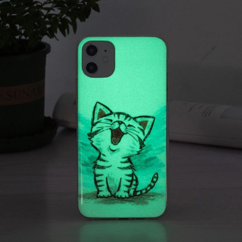 Hoesje voor iPhone 11 Fluorescerende Chatinhoud