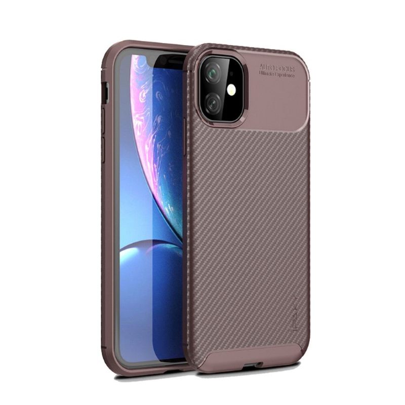 Hoesje voor iPhone 11 Ipaky-koolstofvezelcoating