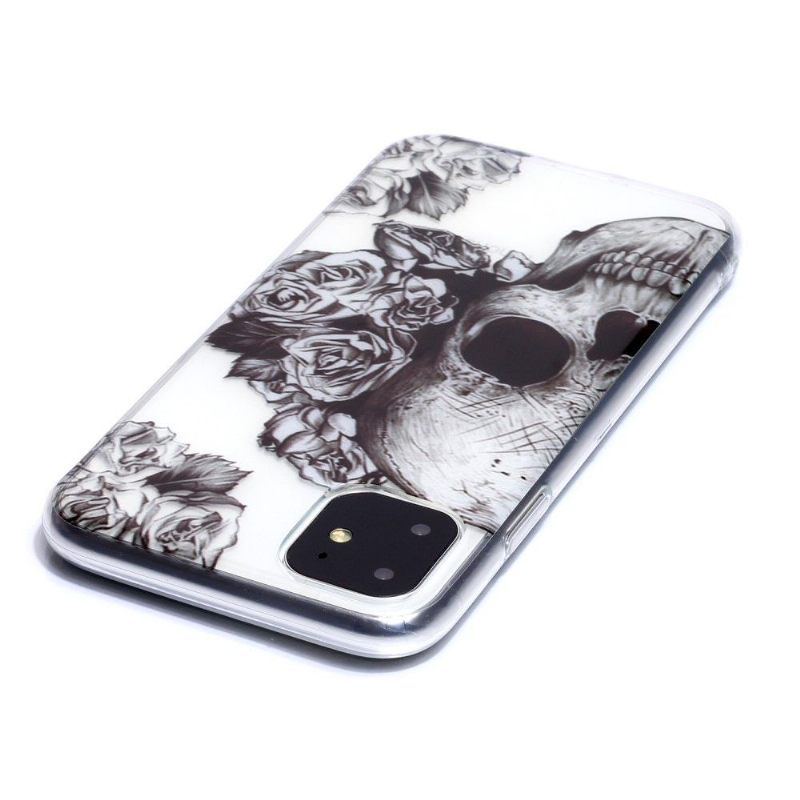 Hoesje voor iPhone 11 Schedel Bloem