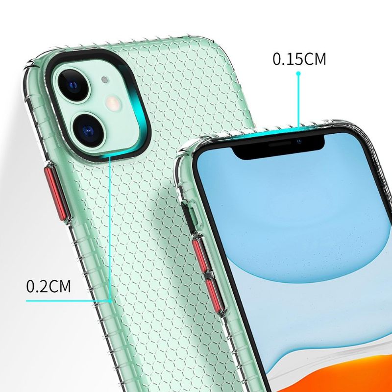 Hoesje voor iPhone 11 Siliconen Honingraat