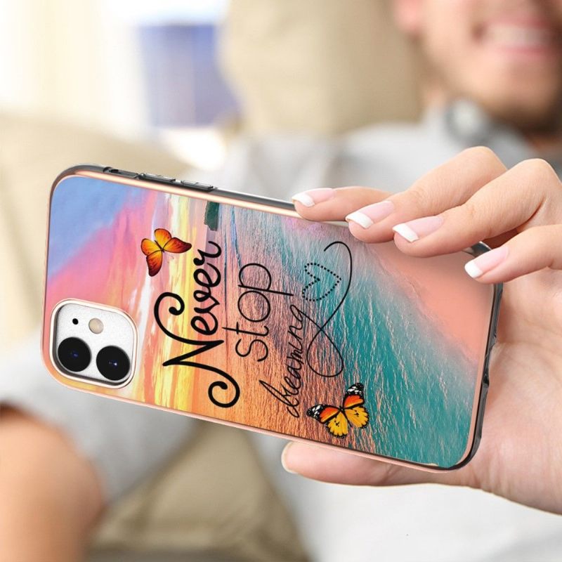 Hoesje voor iPhone 11 Stop Nooit Met Dromen