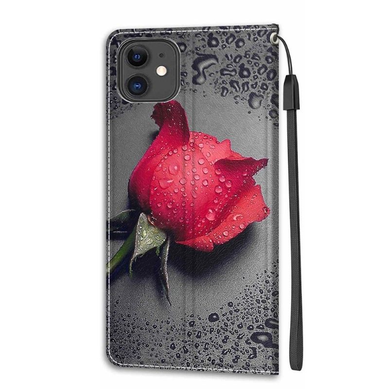 Leren Hoesje voor iPhone 11 Rozerood