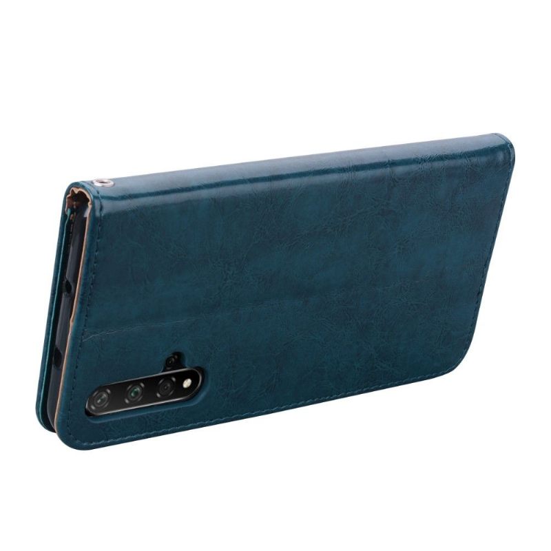 Case voor Honor 20 Luxe Vintage Leereffect