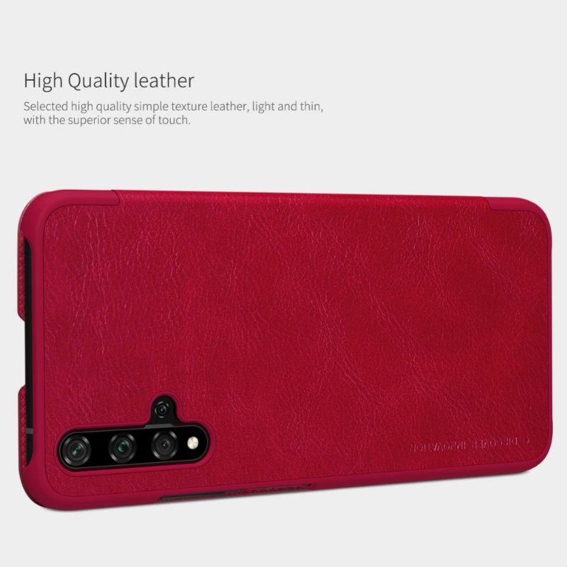 Leren Hoesje voor Honor 20 Bescherming Nillkin Qin Leren Cover - Rood