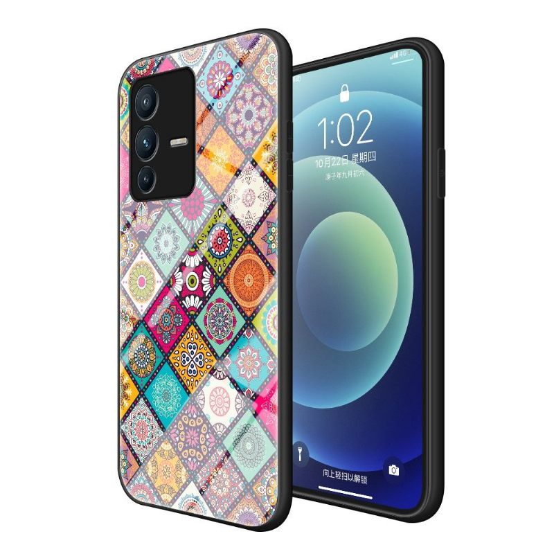 Hoesje voor Vivo V23 5G Mandala-caleidoscoop Met Standaard