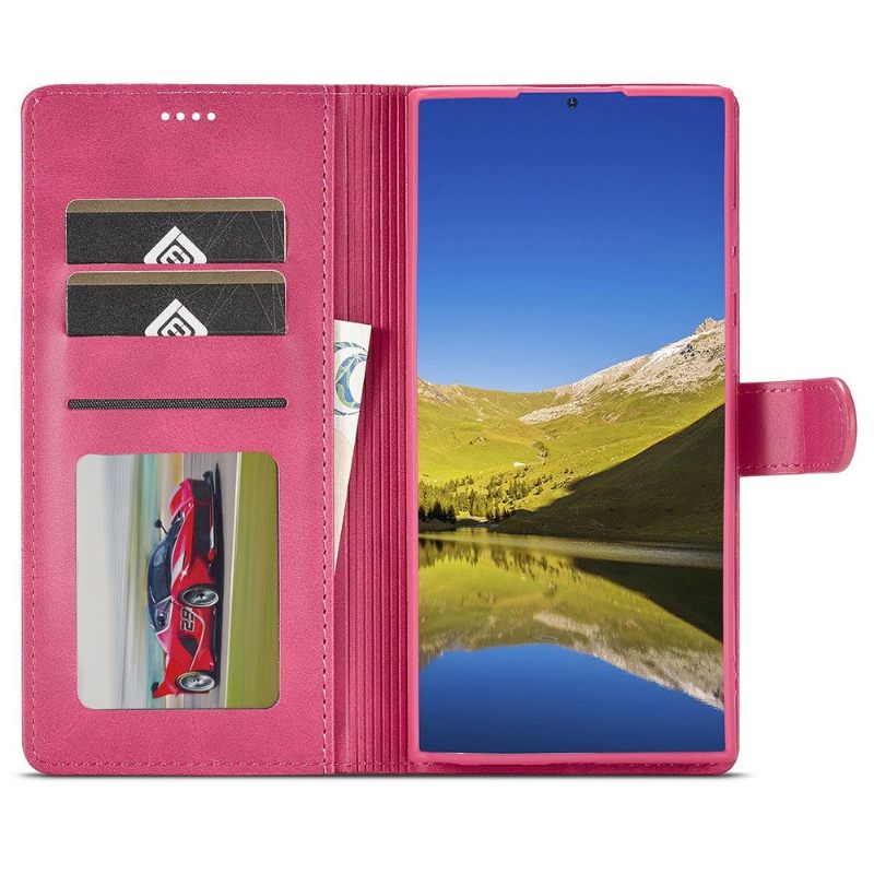 Case voor Samsung Galaxy S22 Ultra 5G Bescherming Folio-hoesje Ledereffect Lc.imeeke