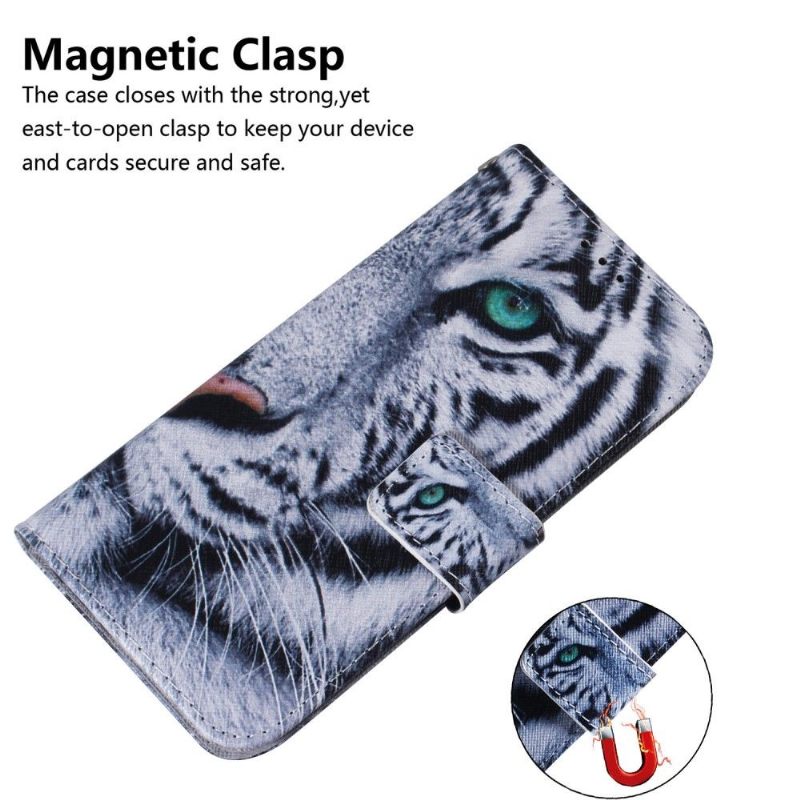 Case voor Samsung Galaxy S22 Ultra 5G Witte Tijger