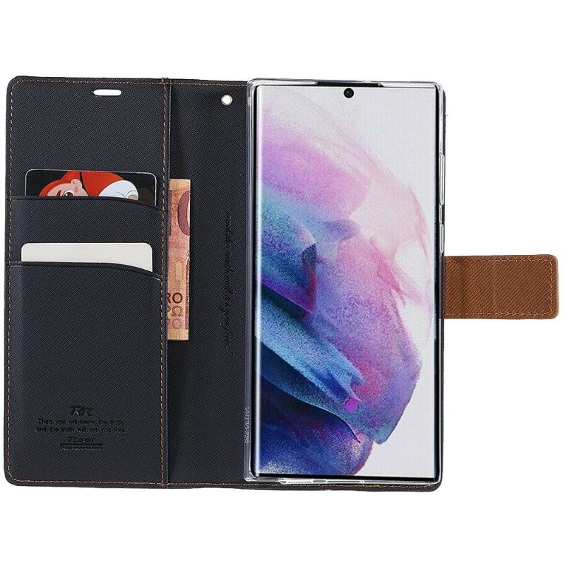 Flip Case voor Samsung Galaxy S22 Ultra 5G Canvas In Brullende Stijl