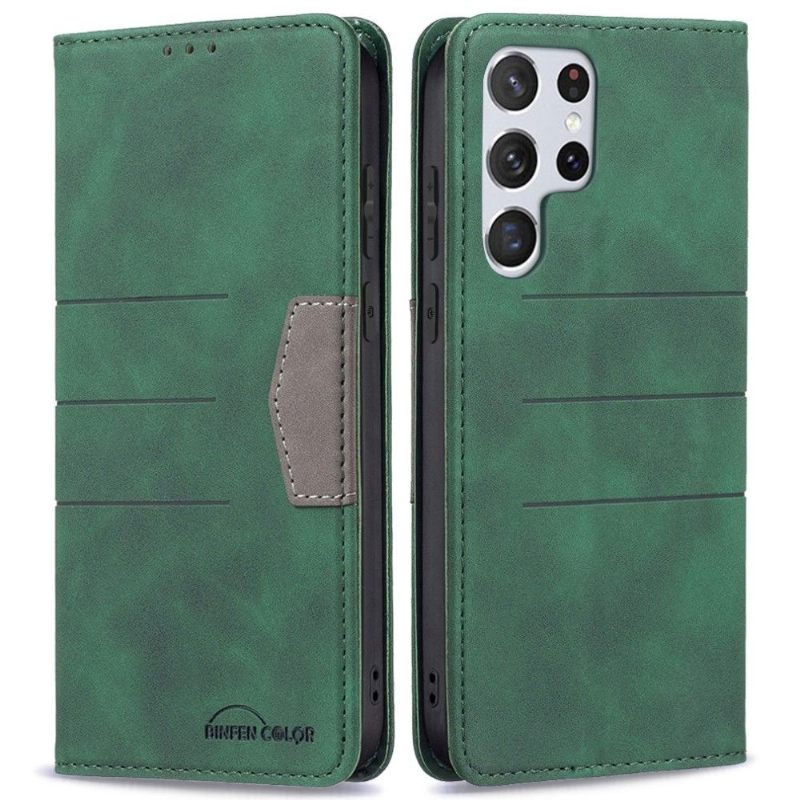 Flip Case voor Samsung Galaxy S22 Ultra 5G Folio-hoesje Binfen Color Flip Faux Leather