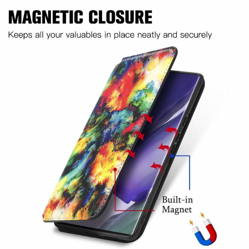 Flip Case voor Samsung Galaxy S22 Ultra 5G Iriserende Wolk