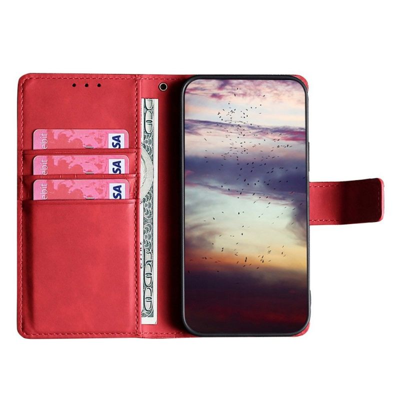 Folio-hoesje voor Samsung Galaxy S22 Ultra 5G Ana Kunstleer Croco Huideffect