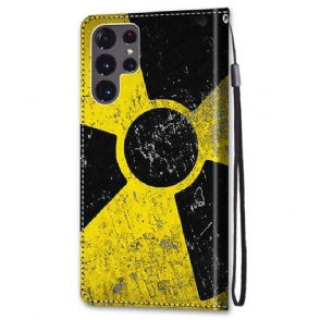 Folio-hoesje voor Samsung Galaxy S22 Ultra 5G Radioactief Symbool