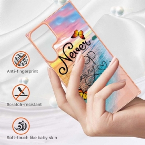 Hoesje voor Samsung Galaxy S22 Ultra 5G Anti-fall Stop Nooit Met Dromen