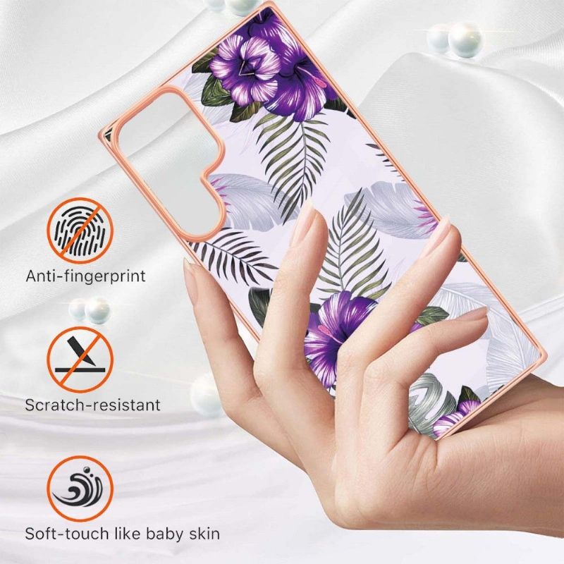 Hoesje voor Samsung Galaxy S22 Ultra 5G Exotische Bloemen