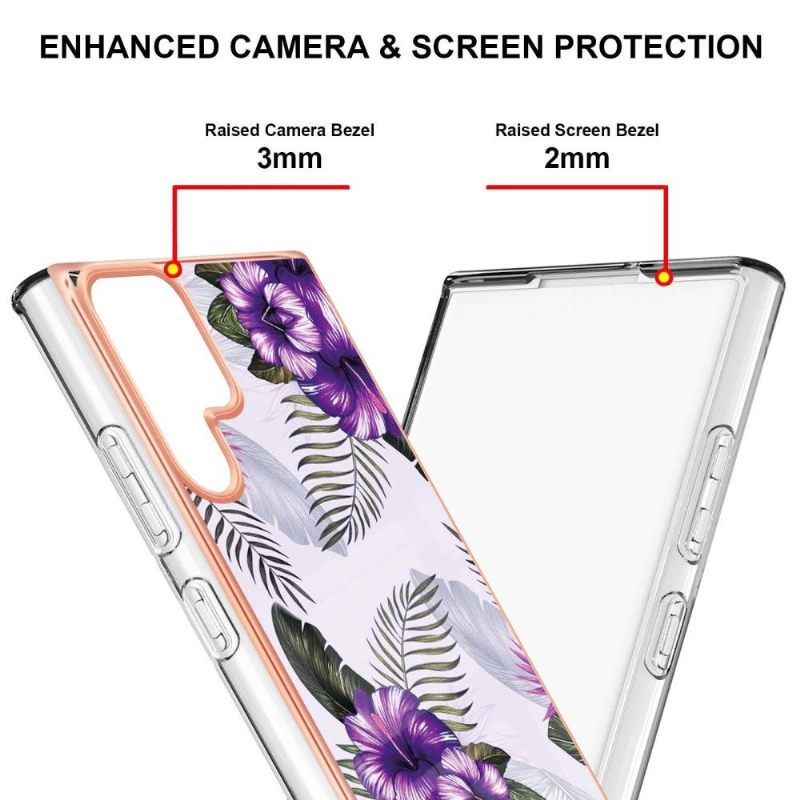 Hoesje voor Samsung Galaxy S22 Ultra 5G Exotische Bloemen