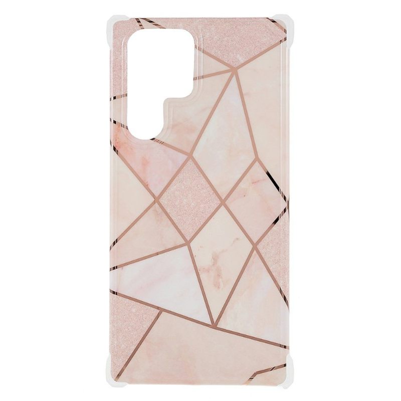 Hoesje voor Samsung Galaxy S22 Ultra 5G Geometrisch Marmer