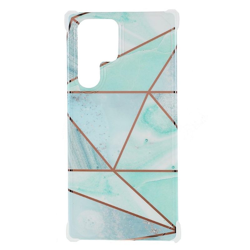 Hoesje voor Samsung Galaxy S22 Ultra 5G Geometrisch Marmer